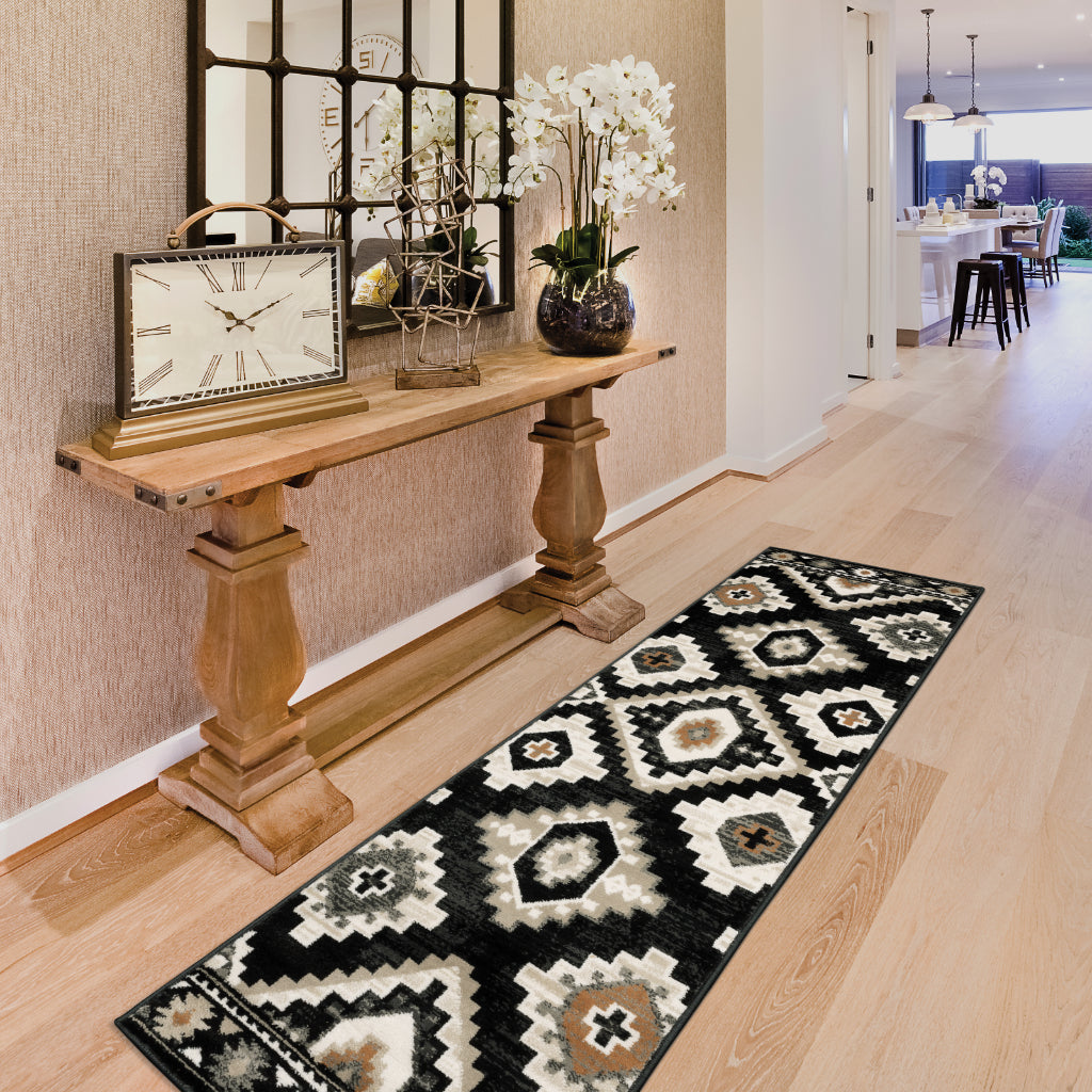 Oriental Weavers Georgia 605F0 Multicolor Rectangle Indoor Runner - Stain Resistant Farmhouse Rug
