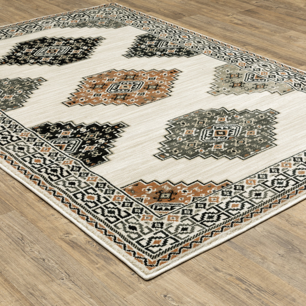 Oriental Weavers Georgia 640A0 Multicolor Rectangle Indoor Area Rug - Stain Resistant Farmhouse Rug