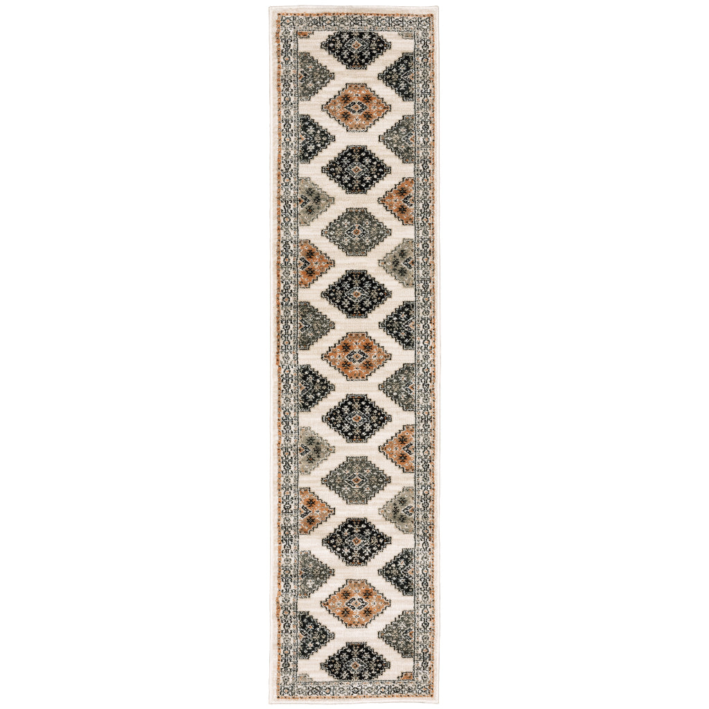 Oriental Weavers Georgia 640A0 Multicolor Rectangle Indoor Runner - Stain Resistant Farmhouse Rug