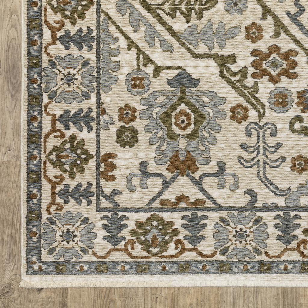 Oriental Weavers Hastings HA02I Ivory Rectangle Indoor Area Rug Floral Pattern-