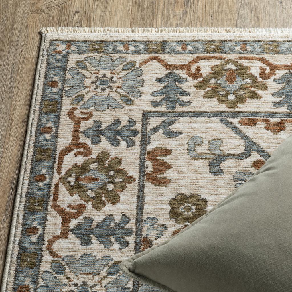 Oriental Weavers Hastings HA02I Ivory Rectangle Indoor Runner Floral Pattern-