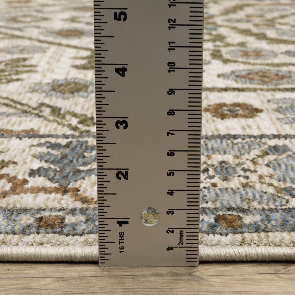 Oriental Weavers Hastings HA02I Ivory Rectangle Indoor Runner Floral Pattern-