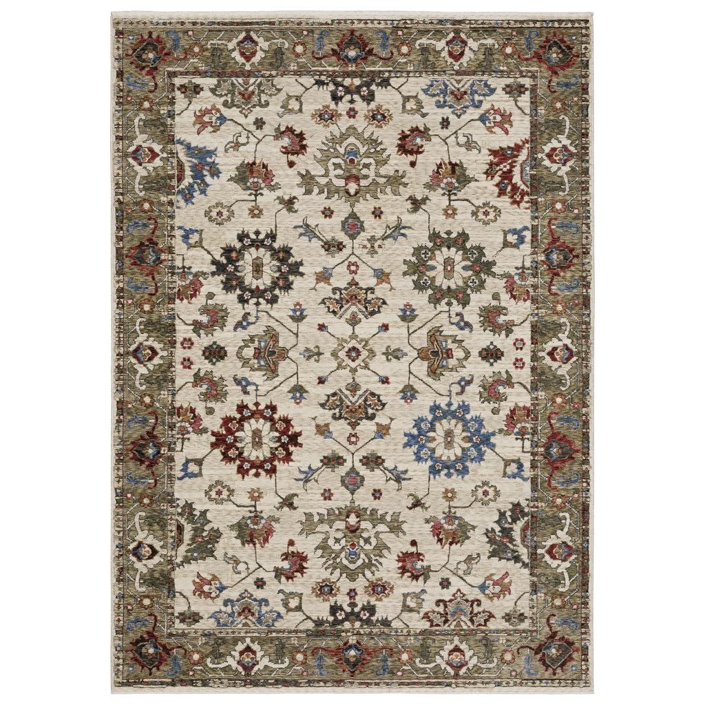 Oriental Weavers Hastings HA03W Ivory Rectangle Indoor Area Rug Oriental Pattern-