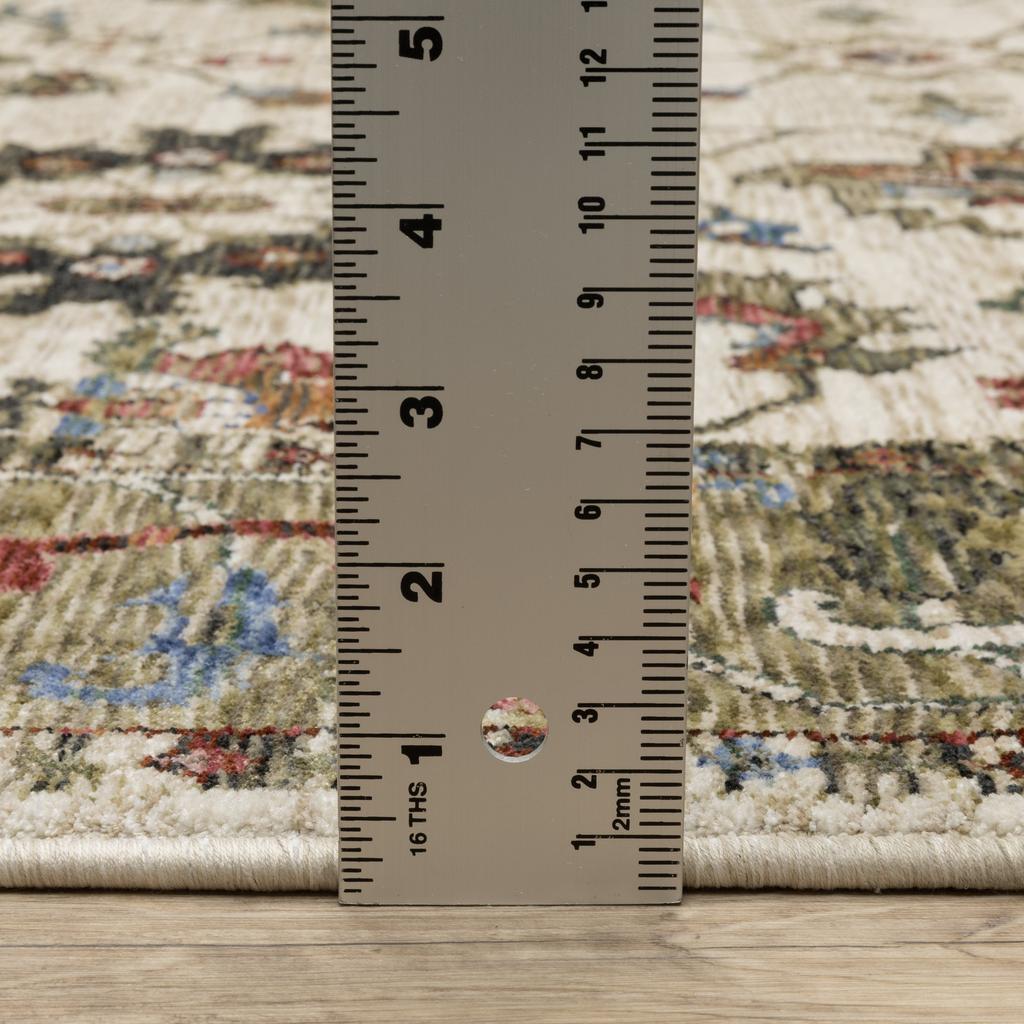 Oriental Weavers Hastings HA03W Ivory Rectangle Indoor Runner Oriental Pattern-