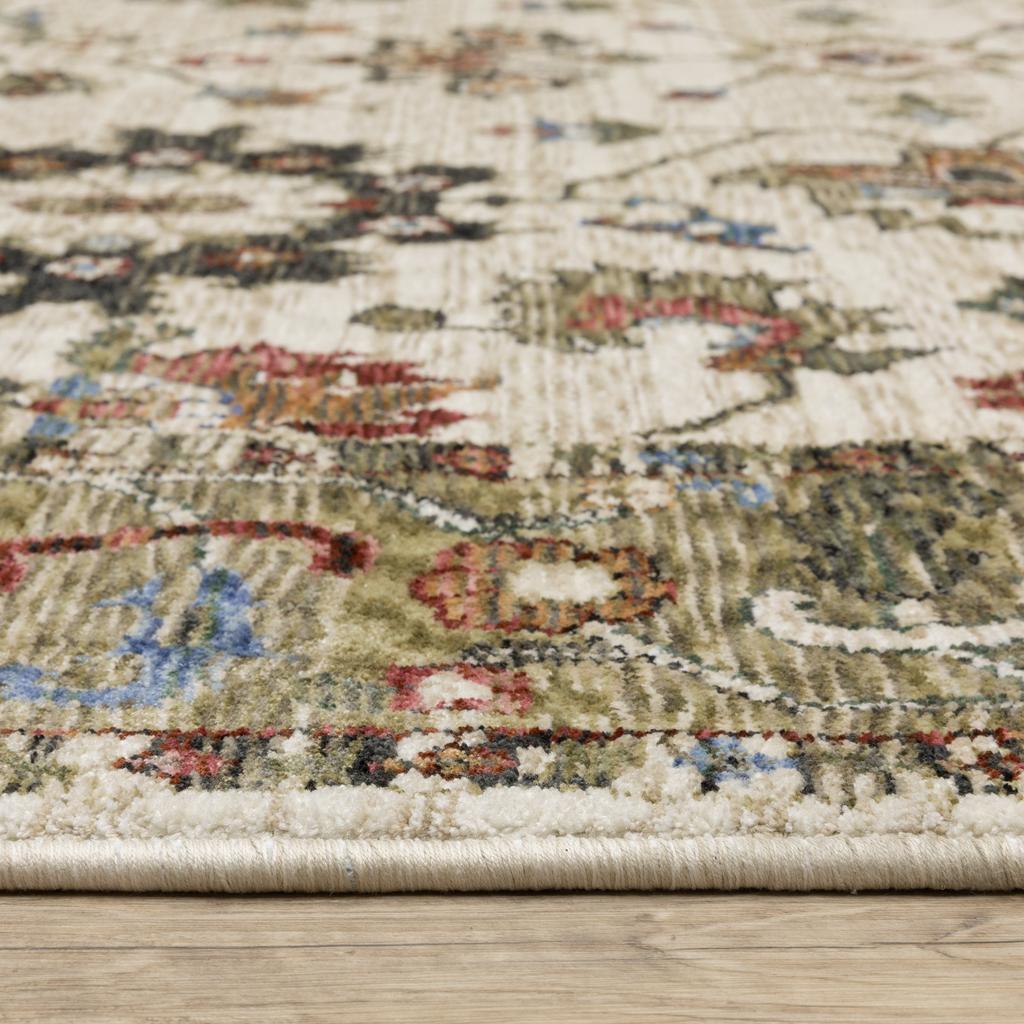 Oriental Weavers Hastings HA03W Ivory Rectangle Indoor Runner Oriental Pattern-