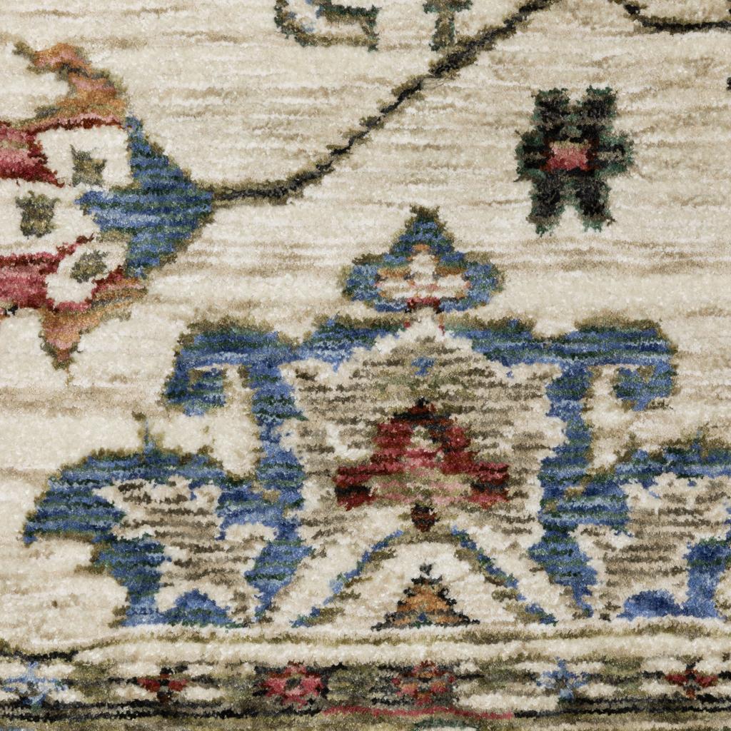 Oriental Weavers Hastings HA03W Ivory Rectangle Indoor Runner Oriental Pattern-