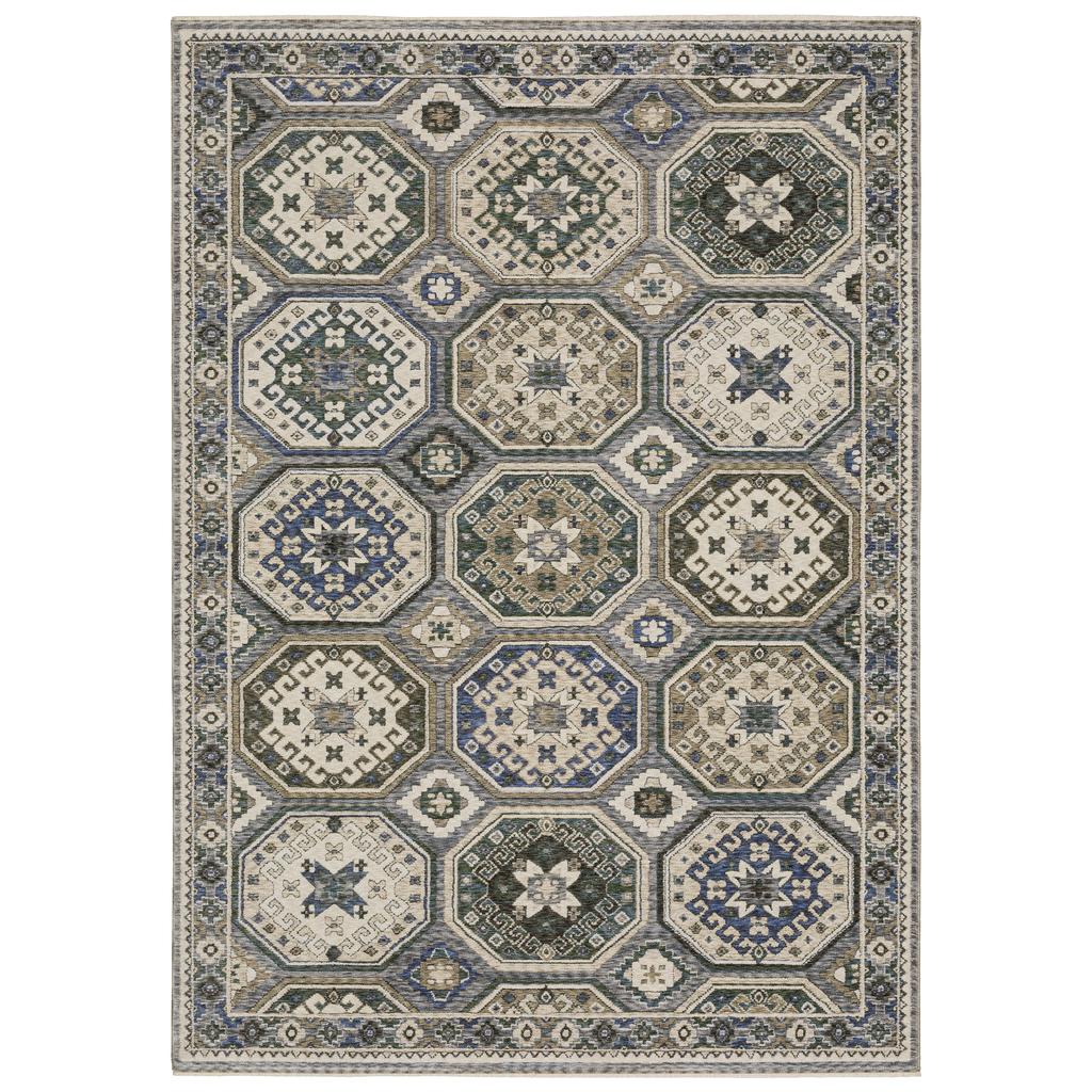 Oriental Weavers Hastings HA05H Ivory Rectangle Indoor Area Rug Medallion Pattern-