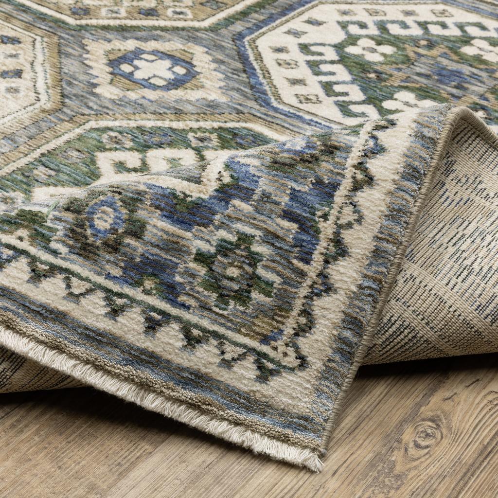 Oriental Weavers Hastings HA05H Ivory Rectangle Indoor Runner Medallion Pattern-