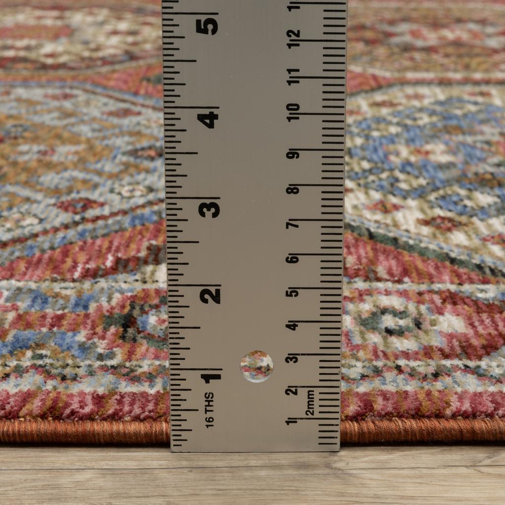 Oriental Weavers Hastings HA05R Pink Rectangle Indoor Runner Medallion Pattern-