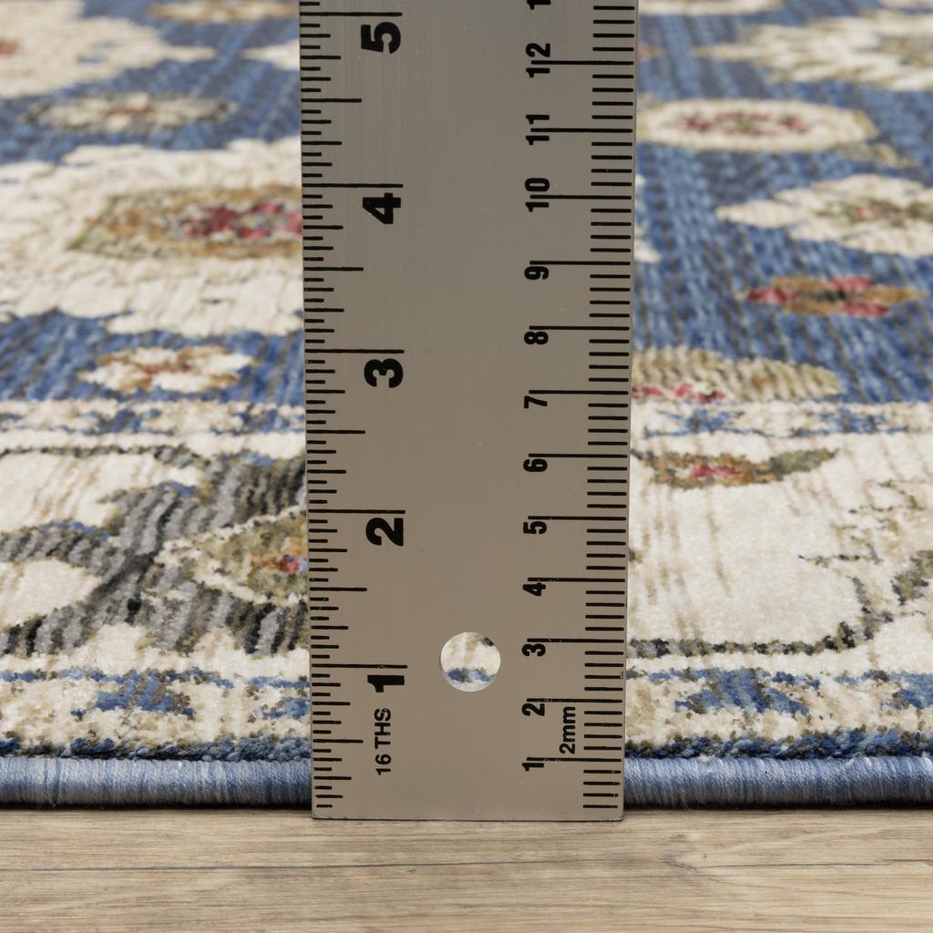 Oriental Weavers Hastings HA06Z Blue Rectangle Indoor Area Rug Floral Pattern-