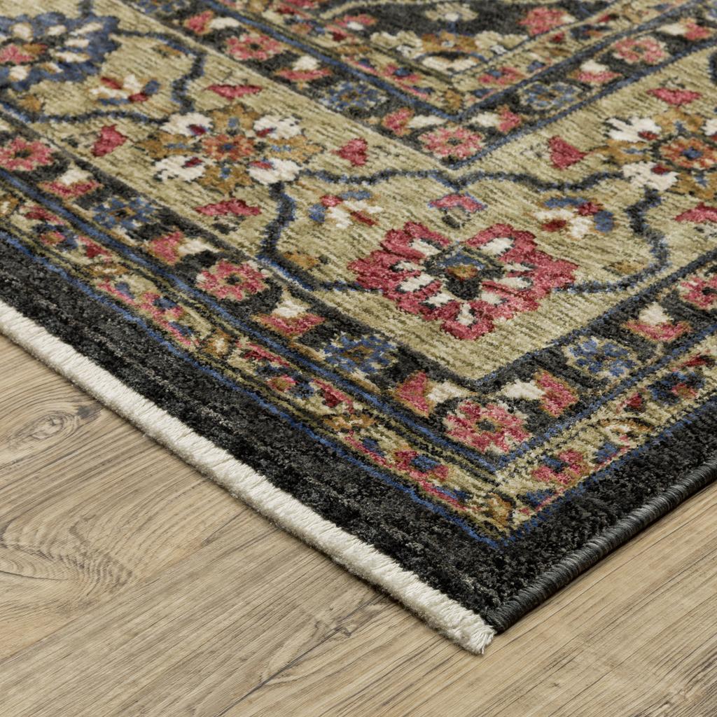 Oriental Weavers Hastings HA07D Charcoal Rectangle Indoor Area Rug Oriental Pattern-