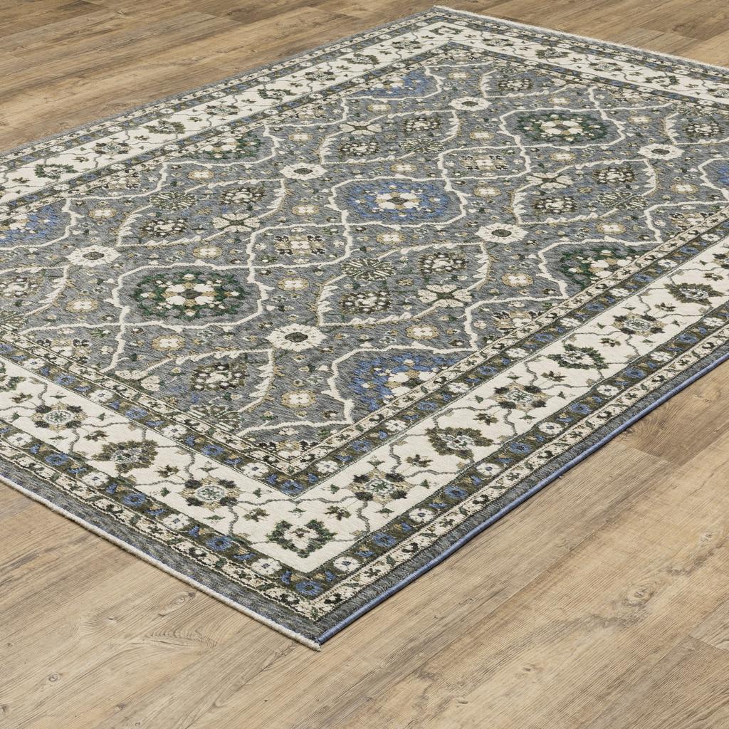 Oriental Weavers Hastings HA07H Blue Rectangle Indoor Area Rug Oriental Pattern-