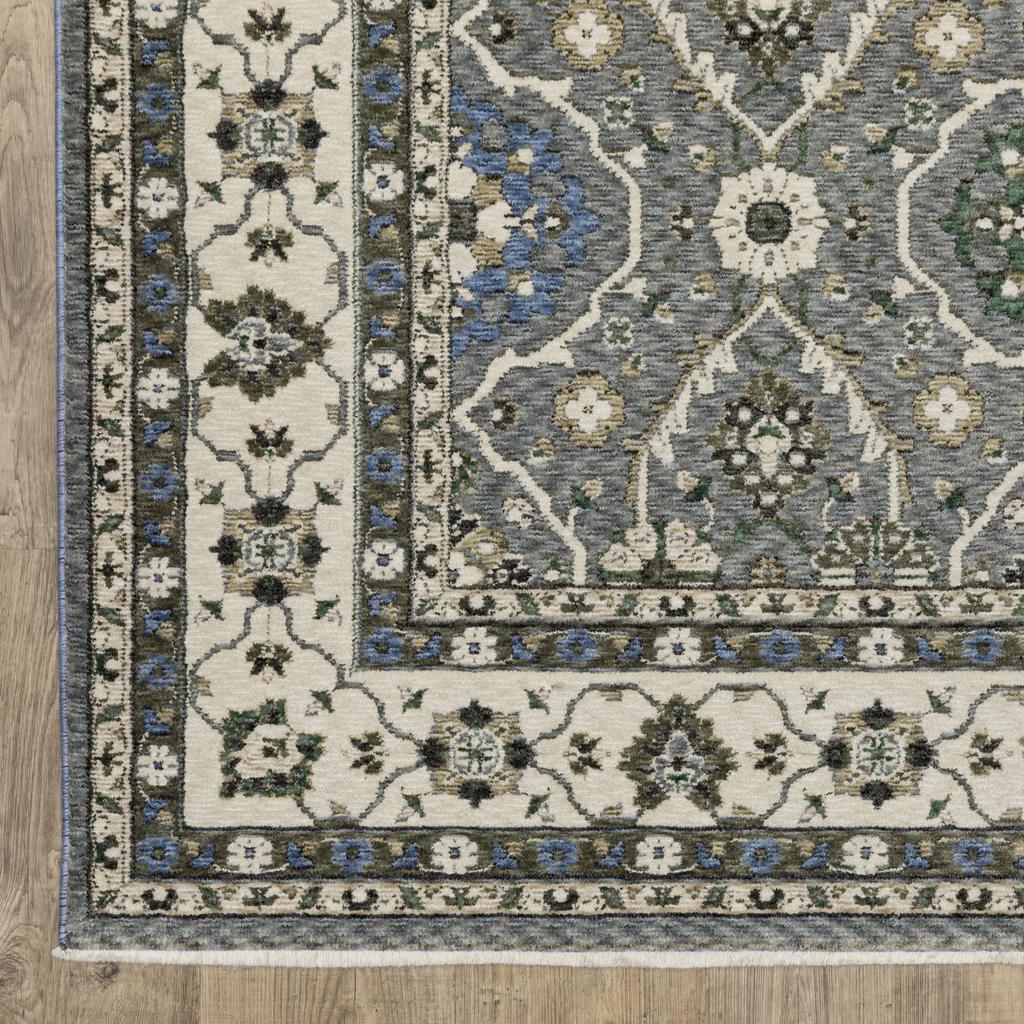 Oriental Weavers Hastings HA07H Blue Rectangle Indoor Runner Oriental Pattern-