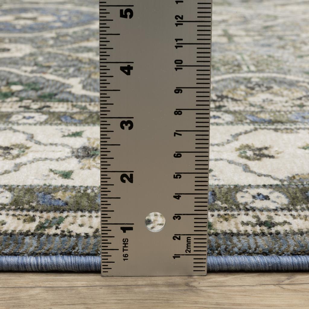 Oriental Weavers Hastings HA07H Blue Rectangle Indoor Runner Oriental Pattern-