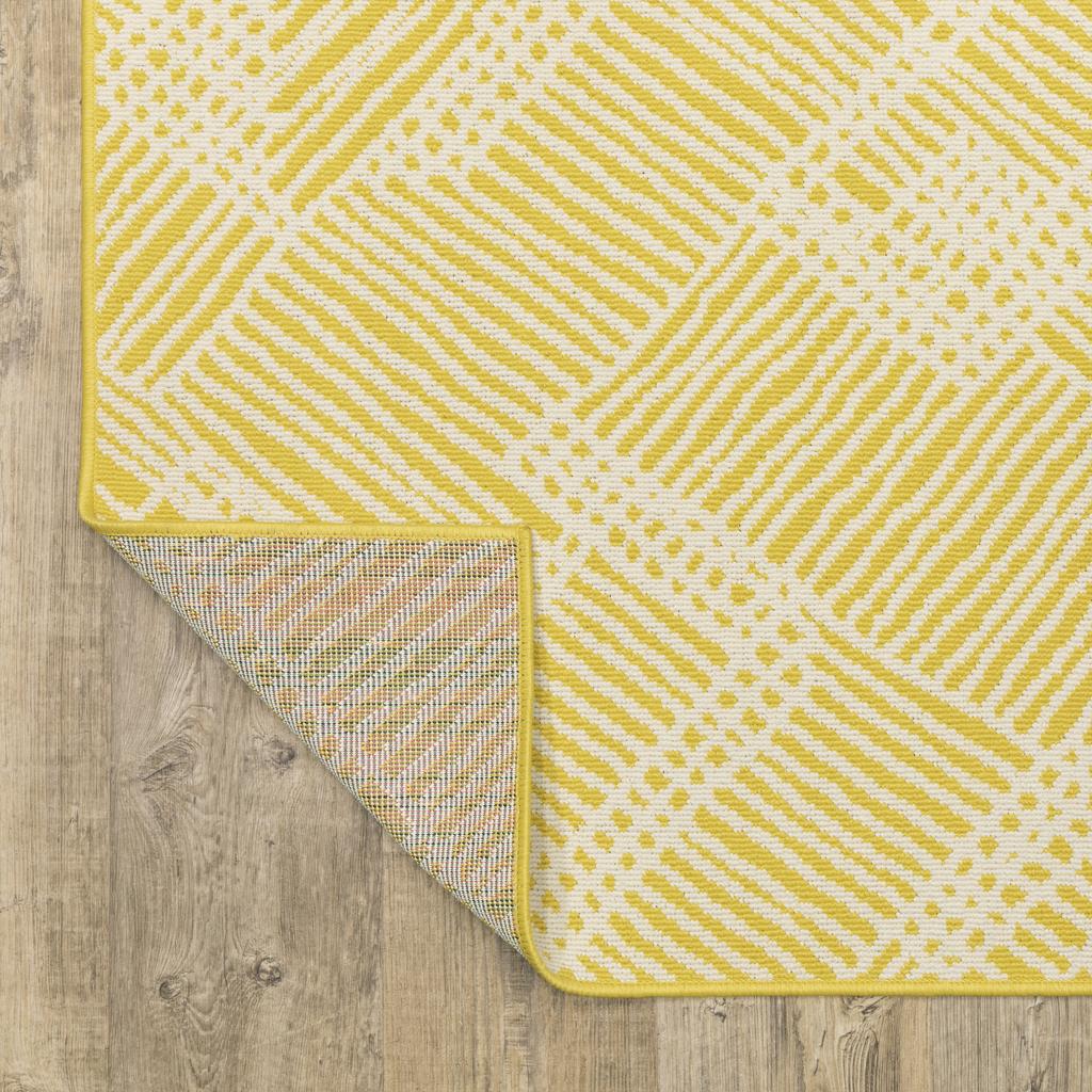 Oriental Weavers Havana HAV08 Yellow Rectangle Indoor/Outdoor Area Rug Geometric Pattern-