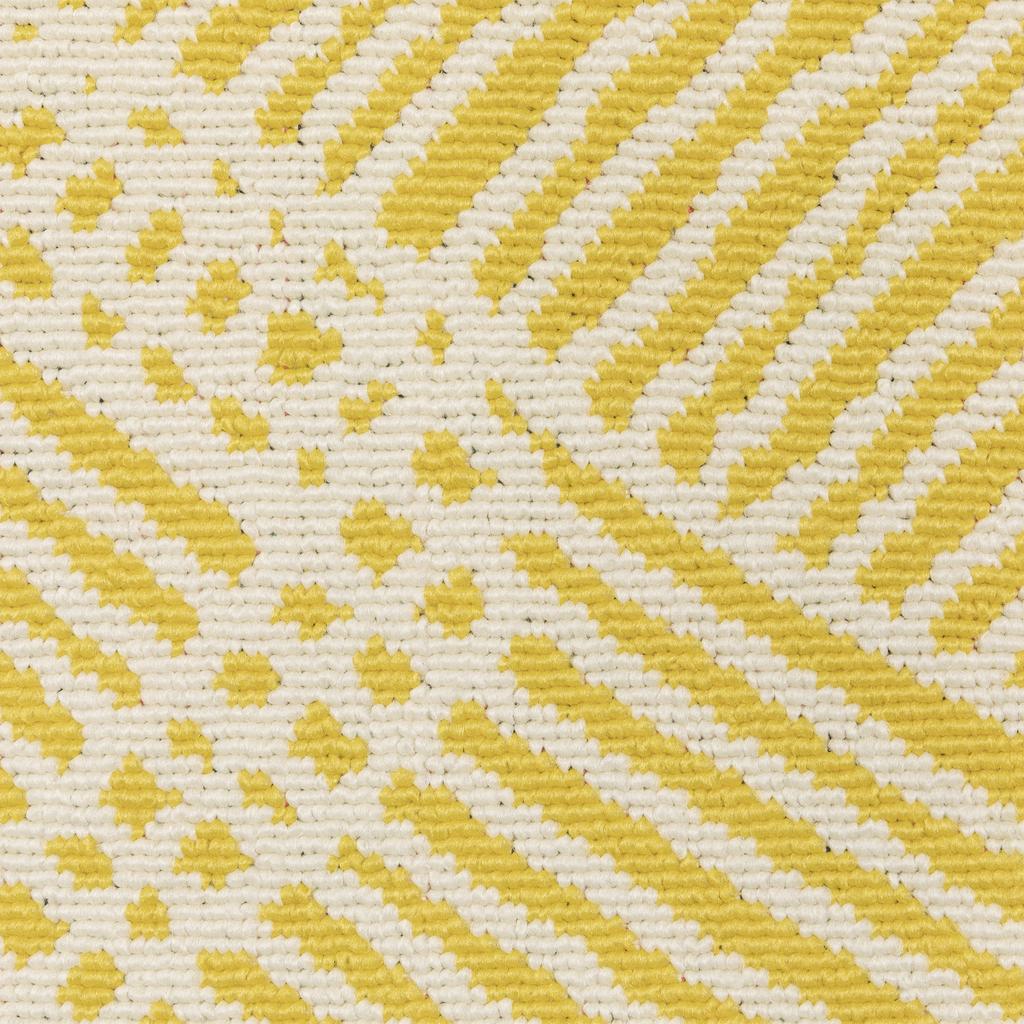 Oriental Weavers Havana HAV08 Yellow Rectangle Indoor/Outdoor Runner Geometric Pattern-