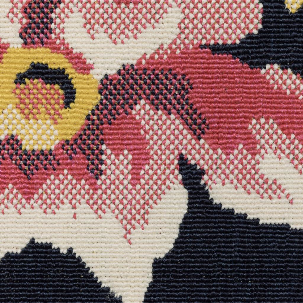 Oriental Weavers Havana HAV12 Navy Rectangle Indoor/Outdoor Area Rug Botanical Pattern-