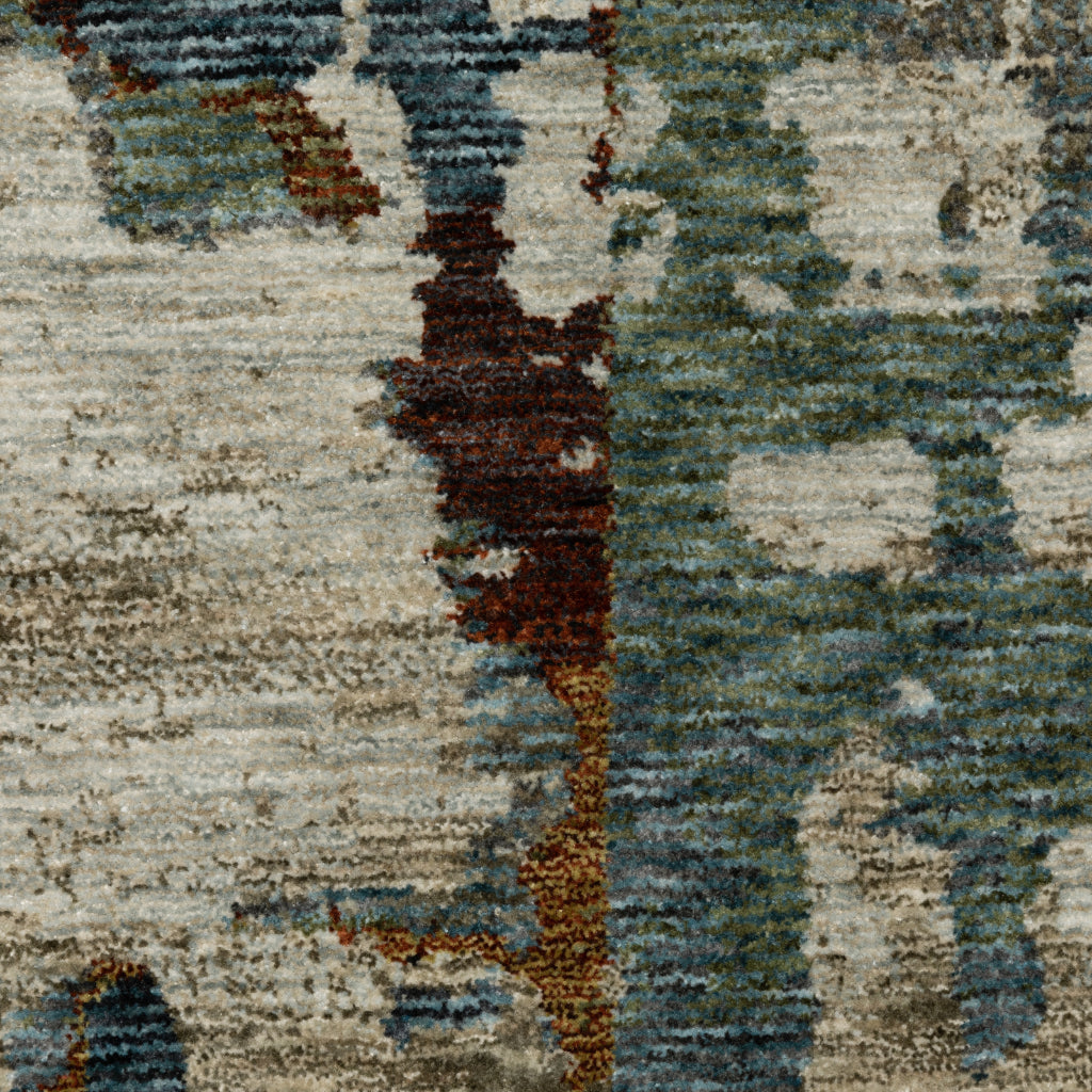 Oriental Weavers Hayden HAY02 Multicolor Rectangle Indoor Area Rug - Stain Resistant Abstract Rug