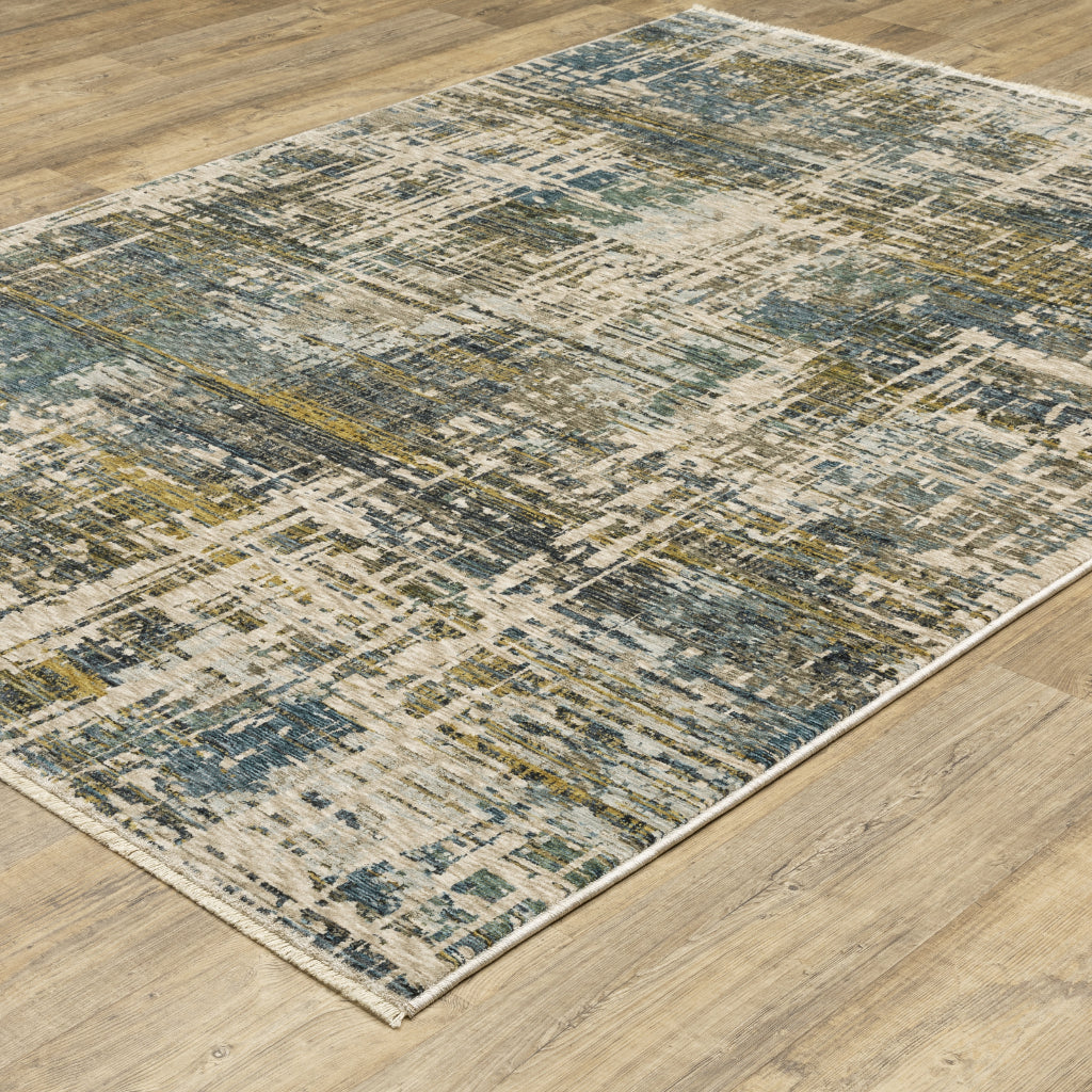 Oriental Weavers Hayden HAY05 Multicolor Rectangle Indoor Area Rug - Stain Resistant Abstract Rug