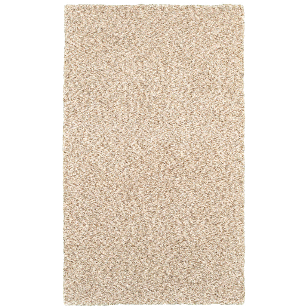 Oriental Weavers Heavenly 73401 Tan Rectangle Indoor Area Rug - Cozy Stain Resistant Hand Tufted Shag Rug-
