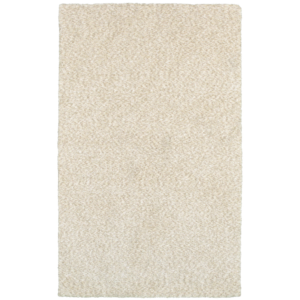 Oriental Weavers Heavenly 73402 Ivory Rectangle Indoor Area Rug - Cozy Stain Resistant Hand Tufted Shag Rug-