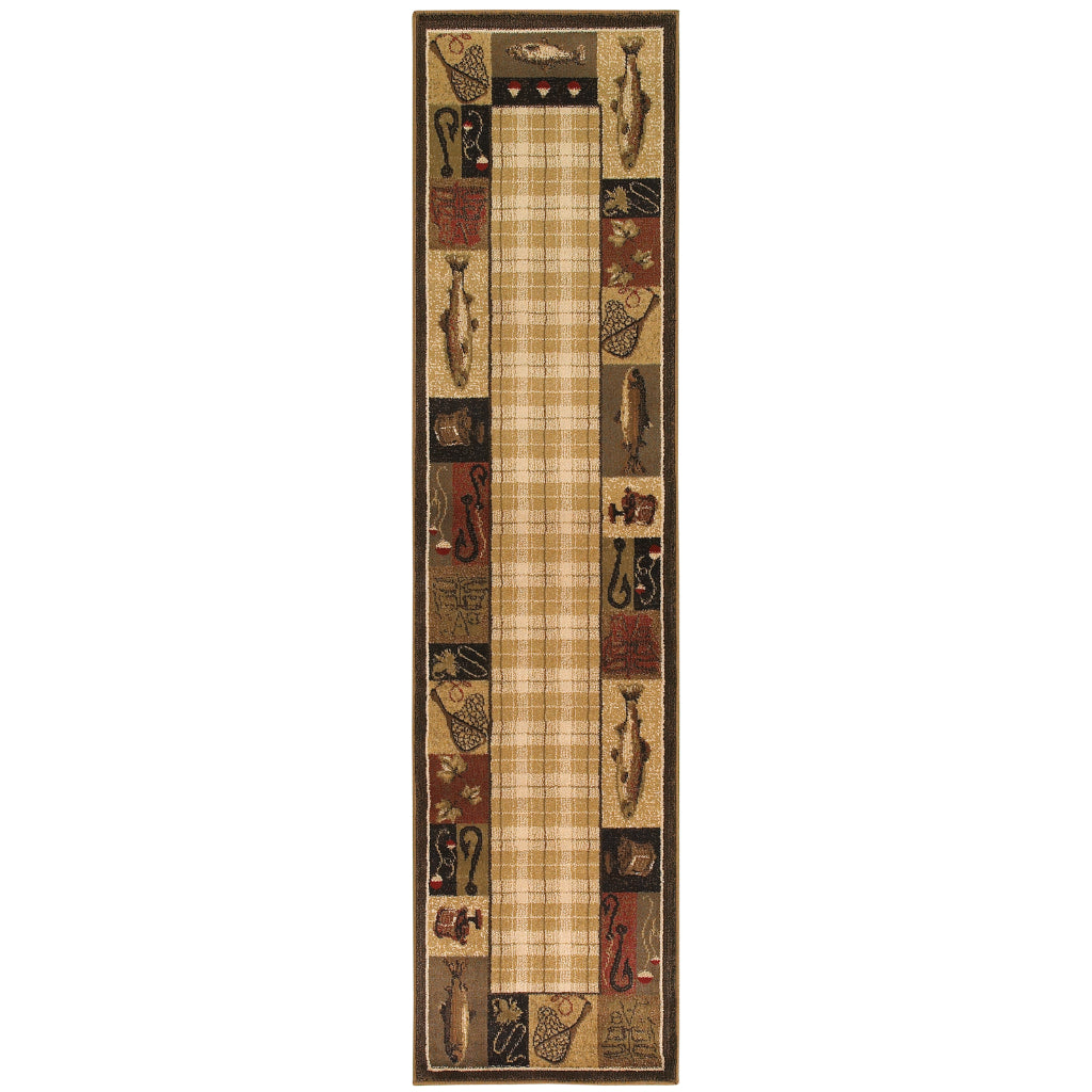 Oriental Weavers Hudson 1065B Multicolor Rectangle Indoor Runner - Elegant Stain Resistant Novelty Style Rug-