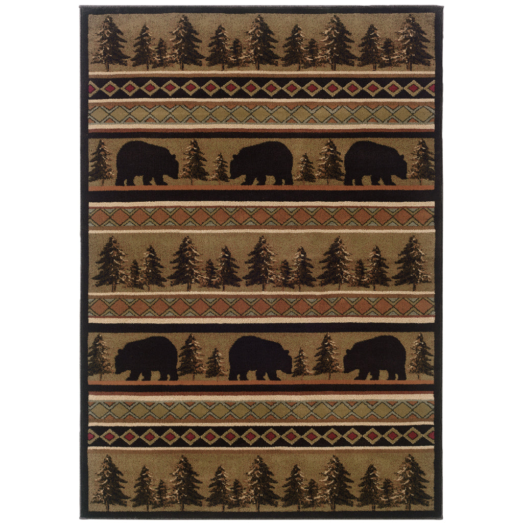 Oriental Weavers Hudson 1066A Multicolor Rectangle Indoor Area Rug - Elegant Stain Resistant Novelty Style Rug