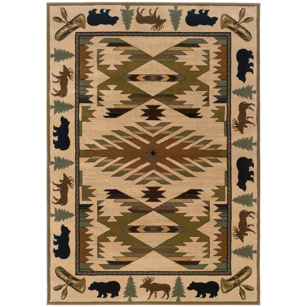 Oriental Weavers Hudson 1072A Multicolor Rectangle Indoor Area Rug - Elegant Stain Resistant Novelty Style Rug-