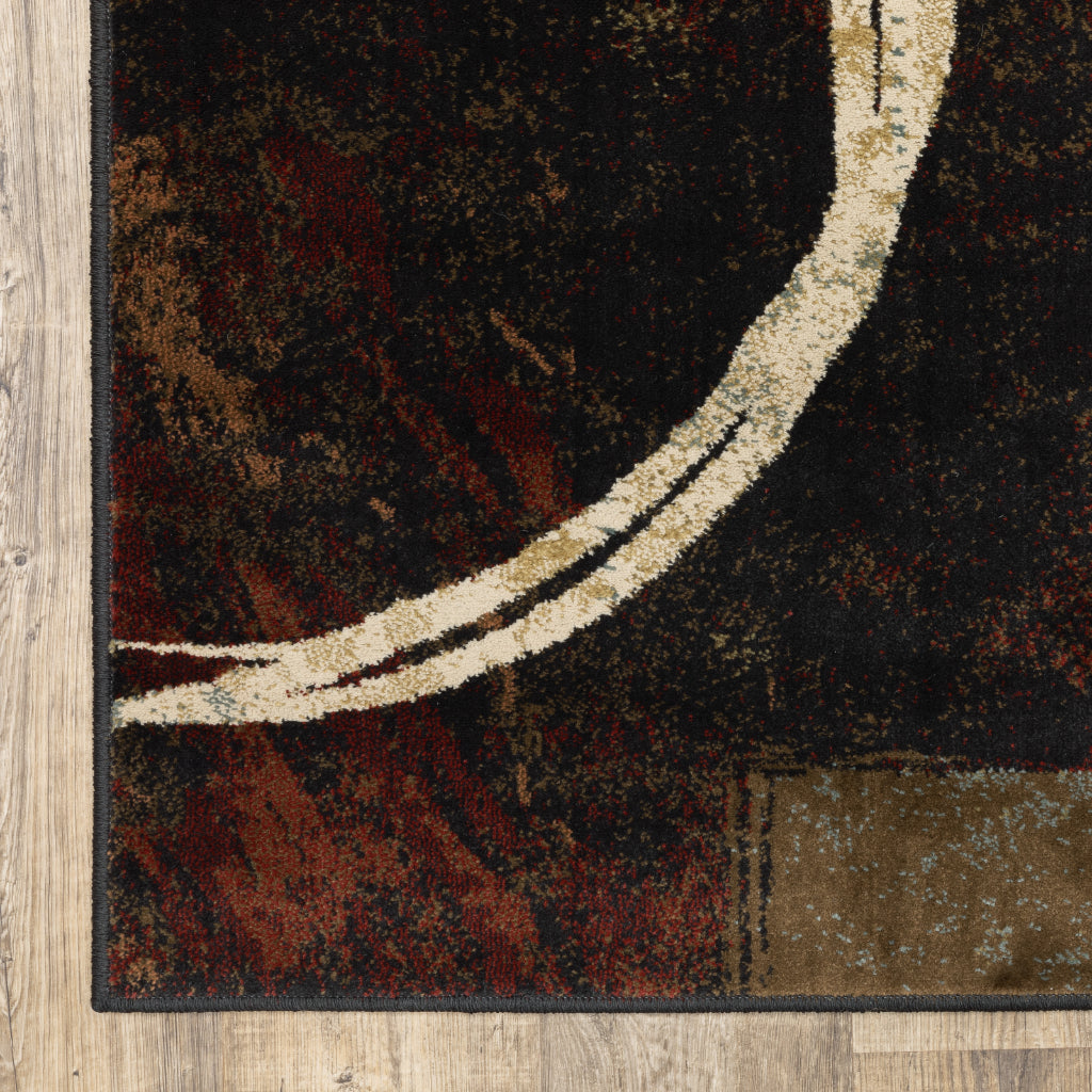 Oriental Weavers Hudson 2544B Multicolor Rectangle Indoor Area Rug - Elegant Stain Resistant Geometric Rug
