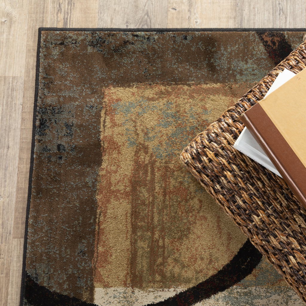 Oriental Weavers Hudson 2544B Multicolor Rectangle Indoor Area Rug - Elegant Stain Resistant Geometric Rug