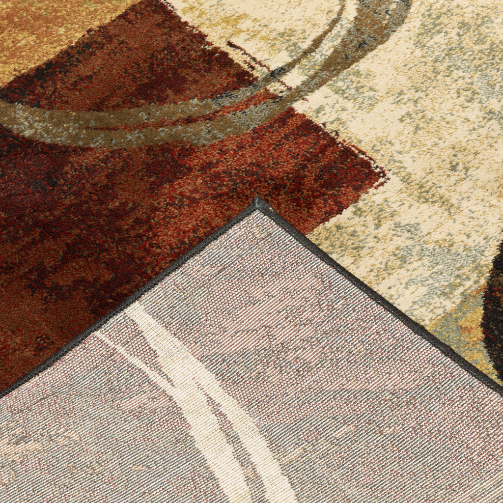 Oriental Weavers Hudson 2544B Multicolor Rectangle Indoor Area Rug - Elegant Stain Resistant Geometric Rug