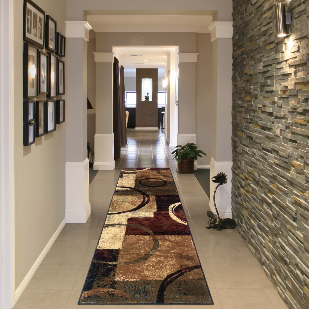 Oriental Weavers Hudson 2544B Multicolor Rectangle Indoor Runner - Elegant Stain Resistant Geometric Rug-