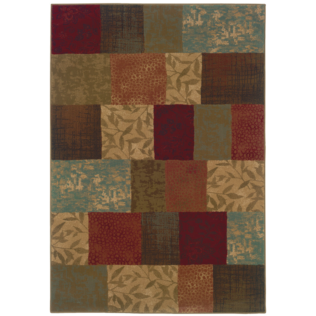 Oriental Weavers Hudson 030C1 Multicolor Rectangle Indoor Area Rug - Elegant Stain Resistant Geometric Rug