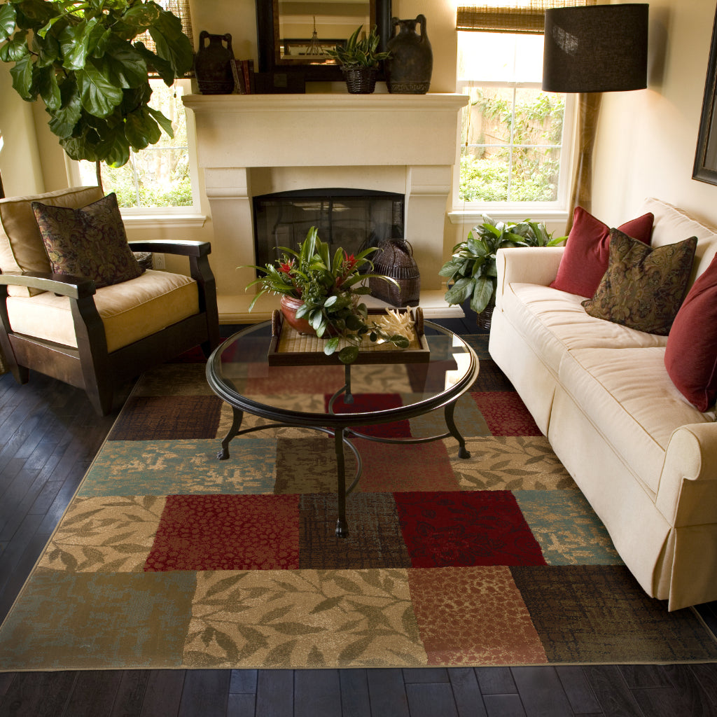 Oriental Weavers Hudson 030C1 Multicolor Rectangle Indoor Area Rug - Elegant Stain Resistant Geometric Rug