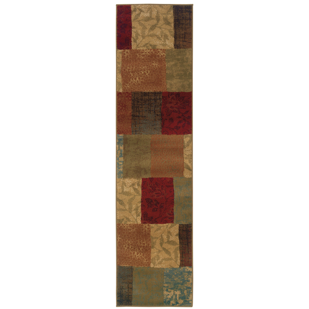Oriental Weavers Hudson 030C1 Multicolor Rectangle Indoor Runner - Elegant Stain Resistant Geometric Rug-