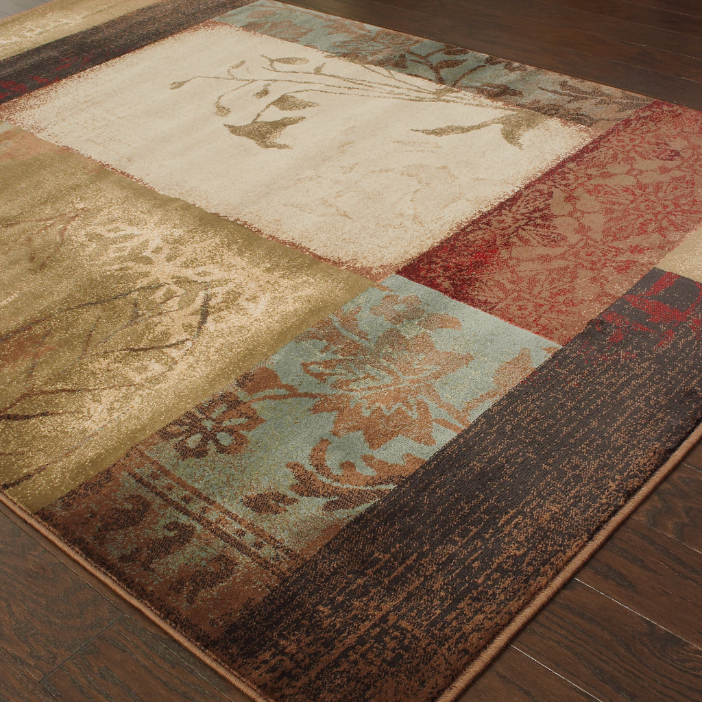 Oriental Weavers Hudson 040A1 Multicolor Rectangle Indoor Runner - Elegant Stain Resistant Geometric Rug