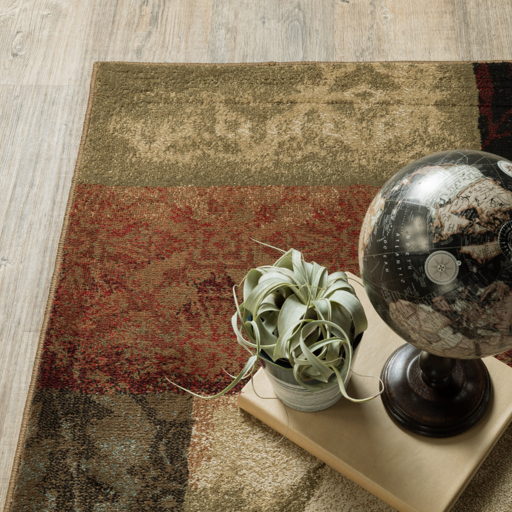 Oriental Weavers Hudson 040A1 Multicolor Rectangle Indoor Runner - Elegant Stain Resistant Geometric Rug
