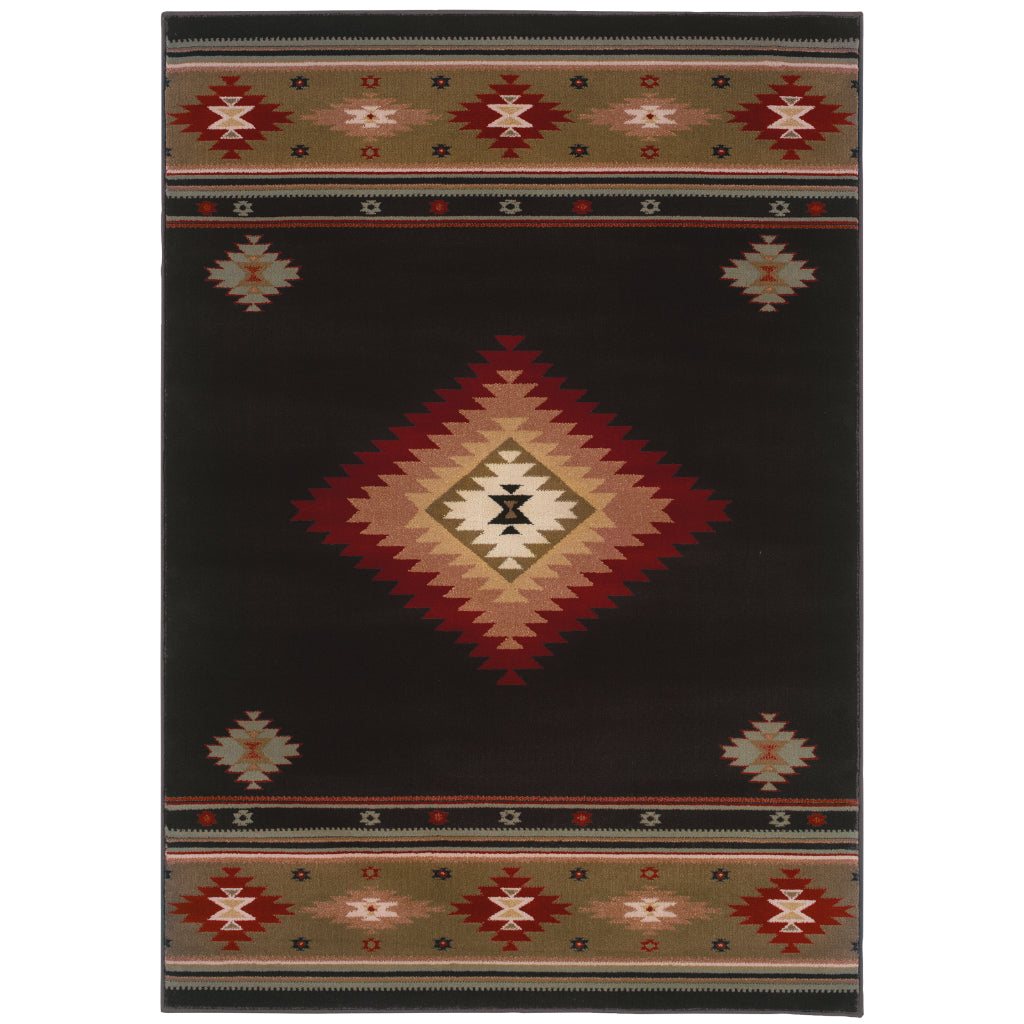 Oriental Weavers Hudson 087G1 Multicolor Rectangle Indoor Area Rug - Elegant Stain Resistant Tribal Style Rug-