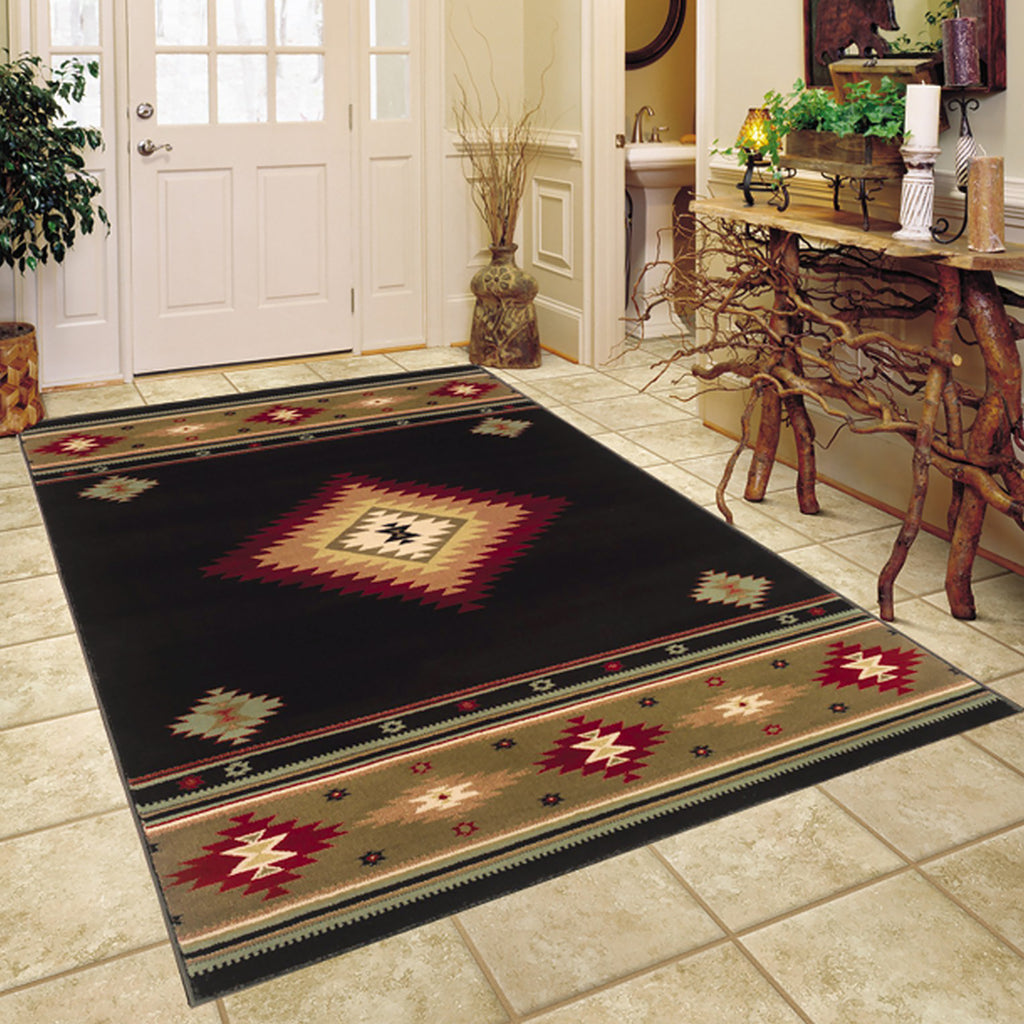 Oriental Weavers Hudson 087G1 Multicolor Rectangle Indoor Area Rug - Elegant Stain Resistant Tribal Style Rug-