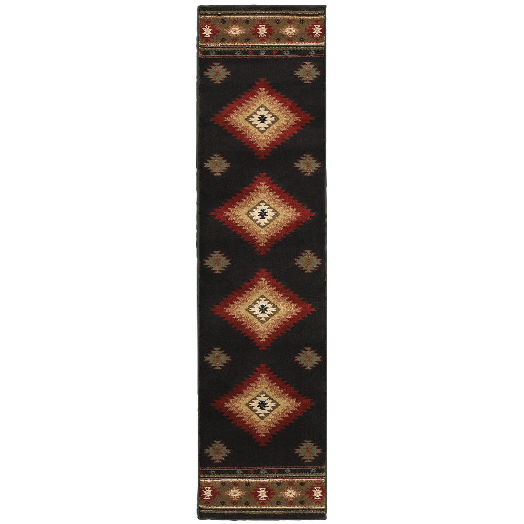 Oriental Weavers Hudson 087G1 Multicolor Rectangle Indoor Runner - Elegant Stain Resistant Tribal Style Rug-