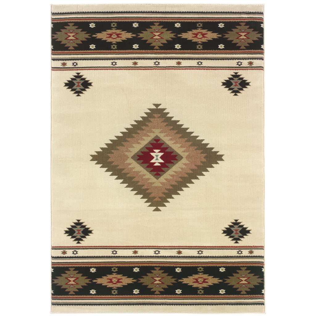Oriental Weavers Hudson 087I1 Multicolor Rectangle Indoor Area Rug - Elegant Stain Resistant Tribal Style Rug
