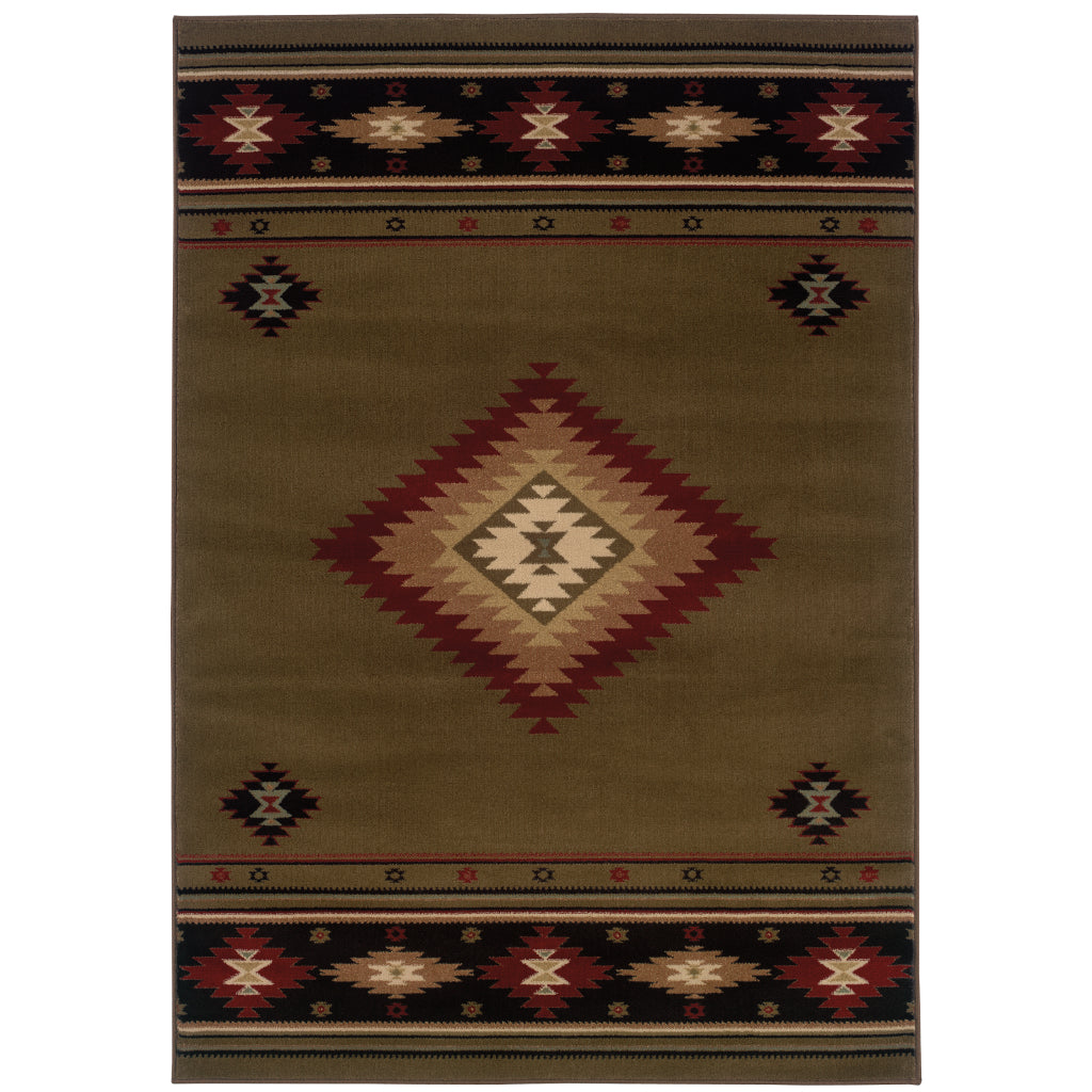 Oriental Weavers Hudson 087J1 Multicolor Rectangle Indoor Area Rug - Elegant Stain Resistant Tribal Style Rug