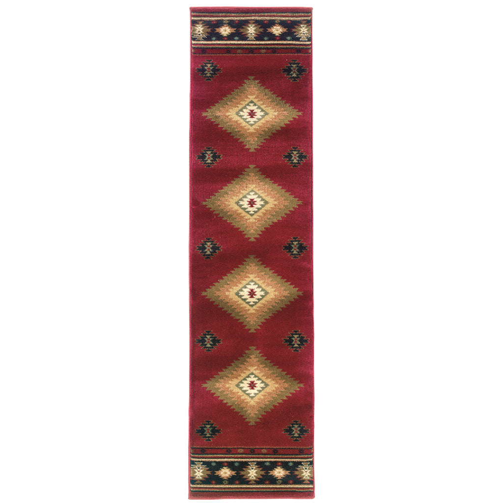 Oriental Weavers Hudson 087K1 Multicolor Rectangle Indoor Runner - Elegant Stain Resistant Tribal Style Rug-