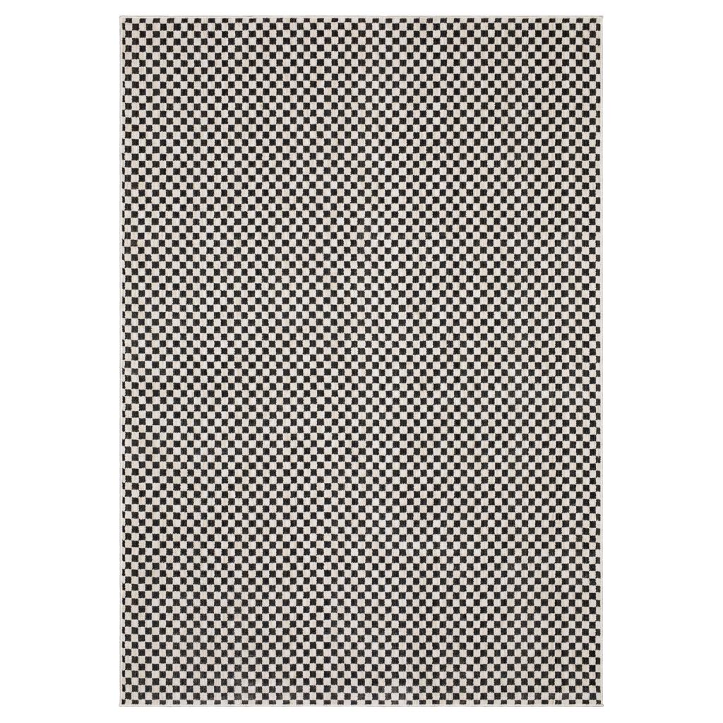 Oriental Weavers Hunter HNT02 Black Rectangle Indoor Area Rug Geometric Pattern-