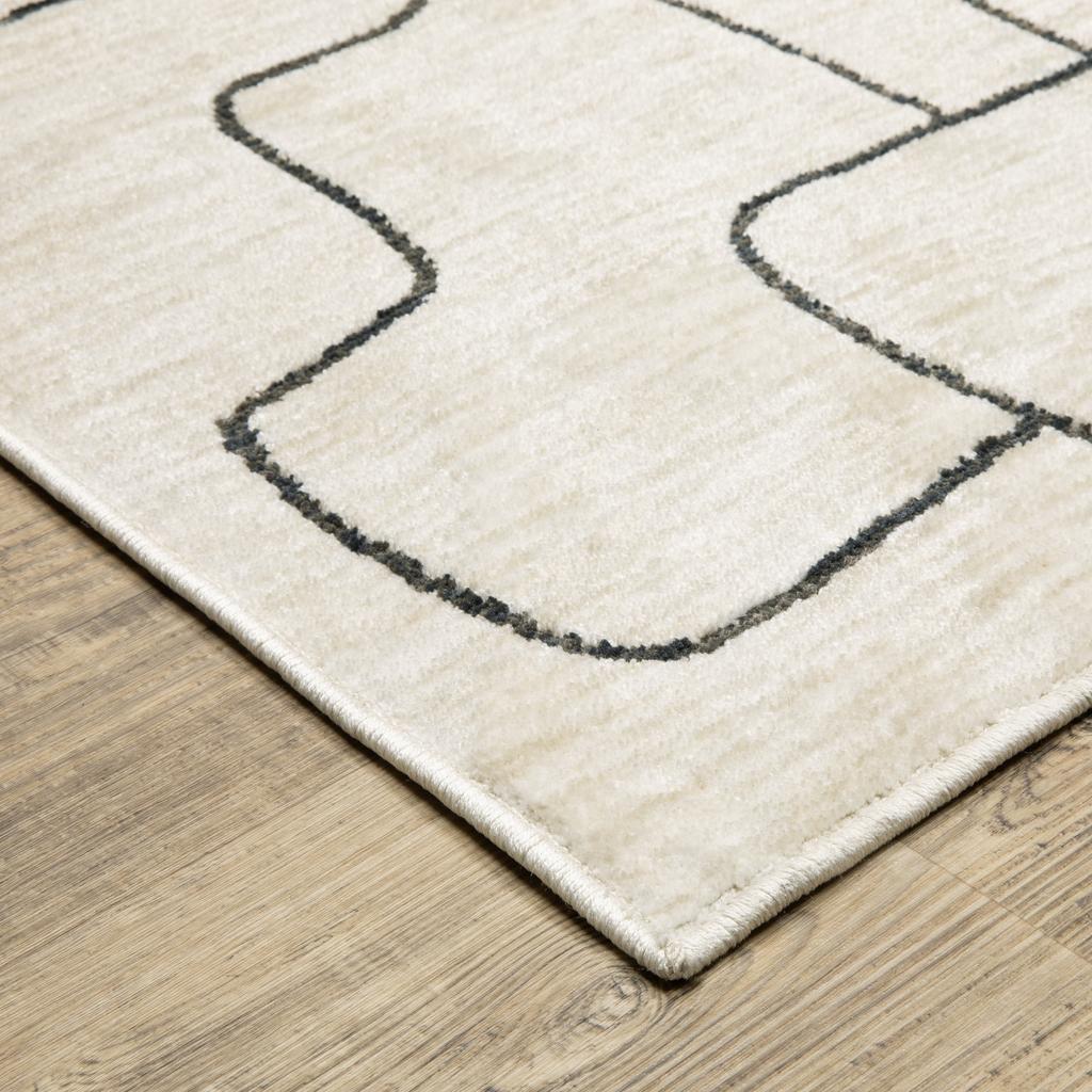 Oriental Weavers Hunter HNT06 Beige Rectangle Indoor Runner Abstract Pattern-