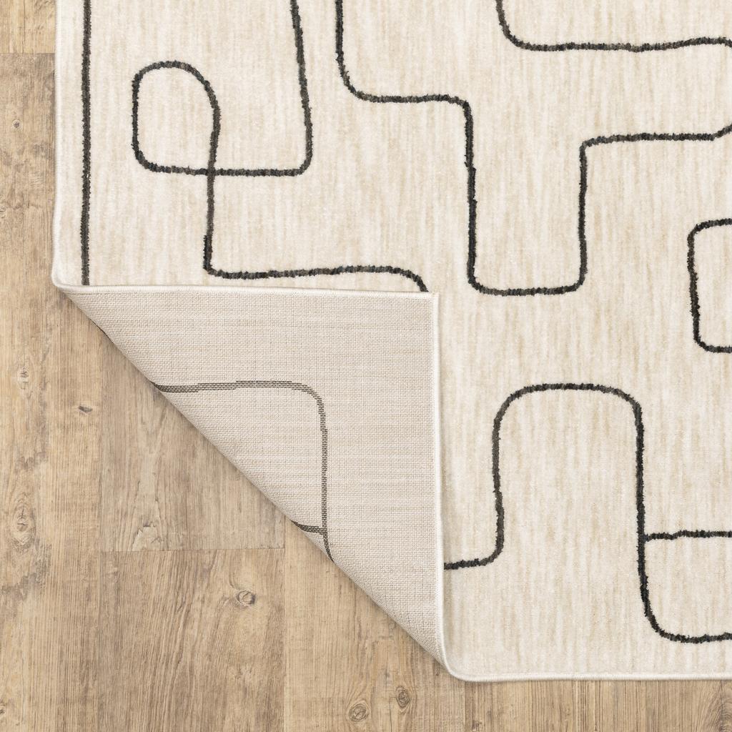 Oriental Weavers Hunter HNT06 Beige Rectangle Indoor Runner Abstract Pattern-