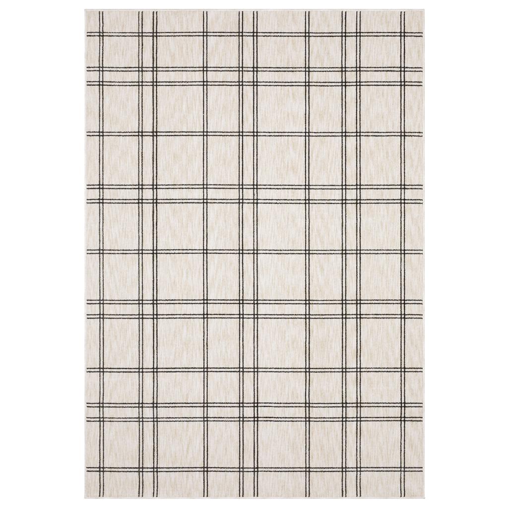 Oriental Weavers Hunter HNT07 Beige Rectangle Indoor Area Rug Geometric Pattern-