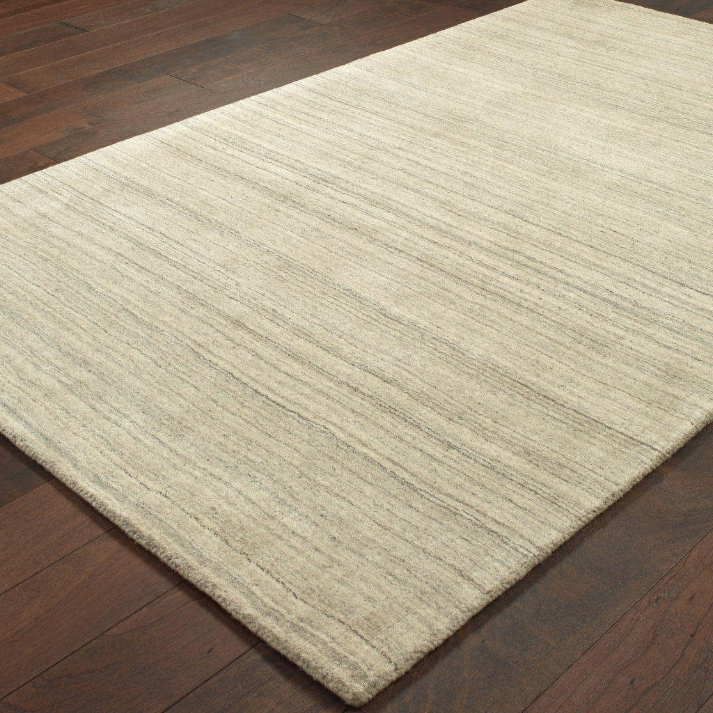 Oriental Weavers Infused 67001 Beige Rectangle Indoor Area Rug - Soft &amp; Comfortable Hand Tufted Rug Made of 100% Wool