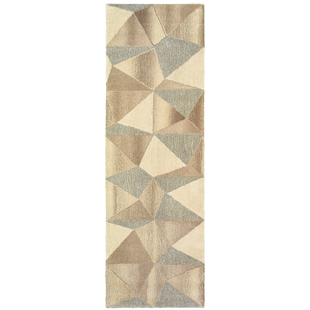 Oriental Weavers Infused 67004 Two-Color Rectangle Indoor Runner - Soft &amp; Comfortable Hand Tufted Rug Made of 100% Wool