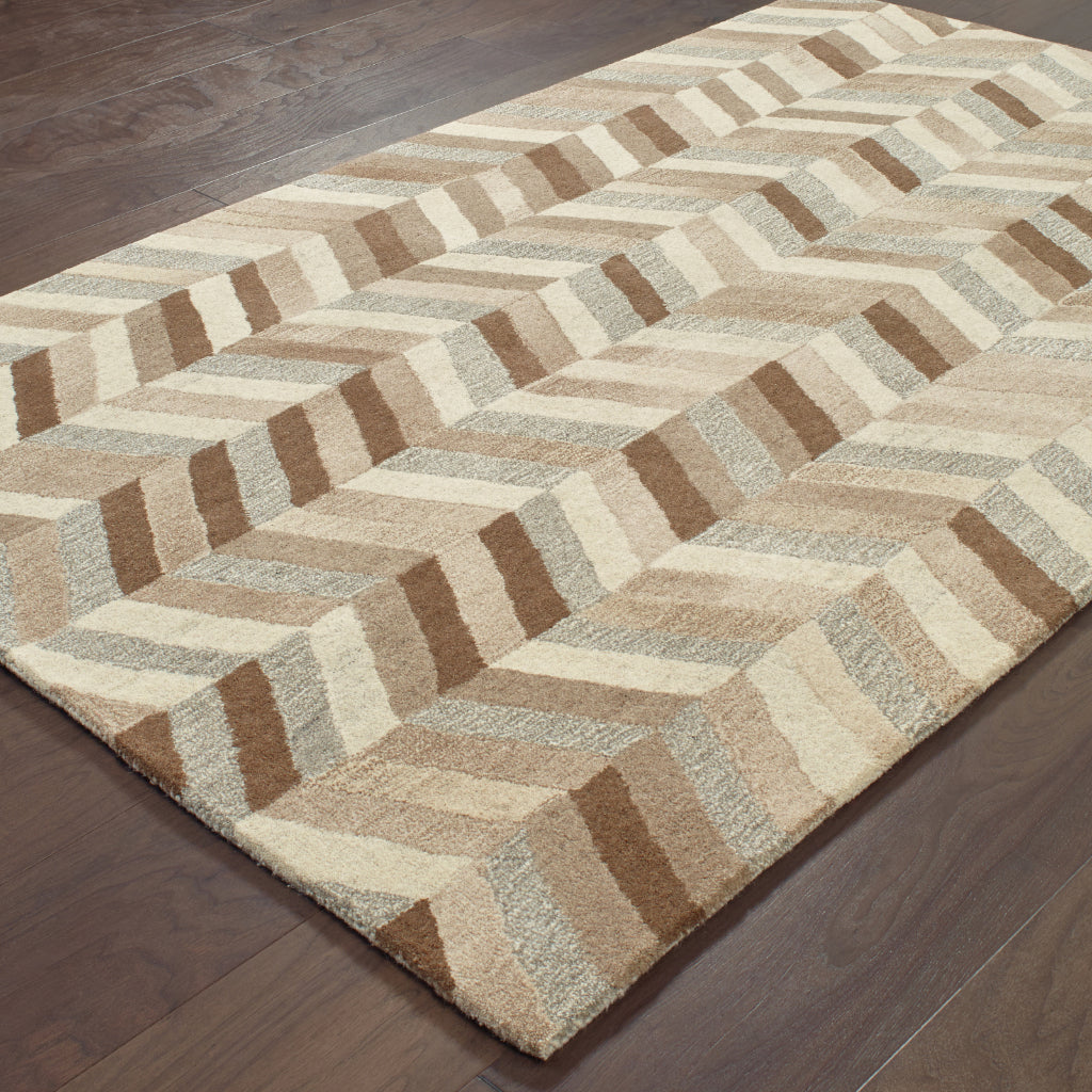 Oriental Weavers Infused 67005 Two-Color Rectangle Indoor Area Rug - Soft &amp; Comfortable Hand Tufted Rug Made of 100% Wool